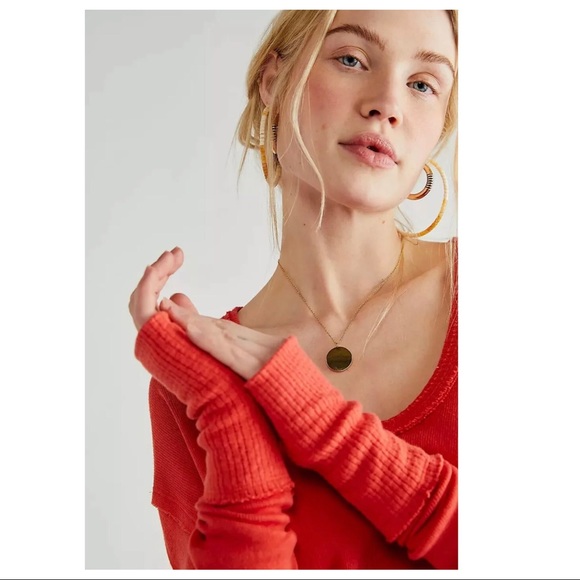 FREE PEOPLE BOHO TUNIC TOP LONG CUFFED SLEEVES FLOWY OVERSIZED KNIT PULLOVER A2C - Picture 13 of 16